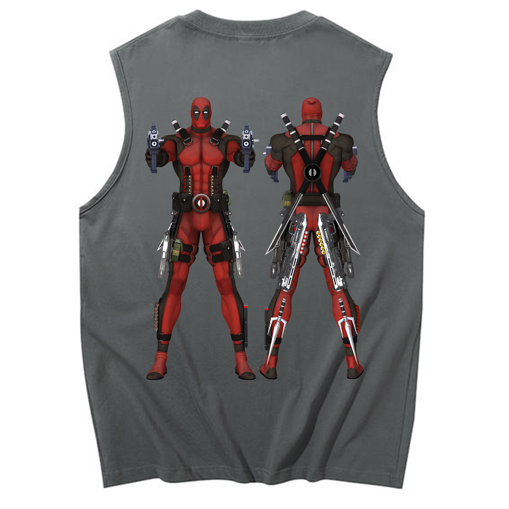 （画像用） Deadpool デッドプール コットン100％タンクトップ（背面プリント）